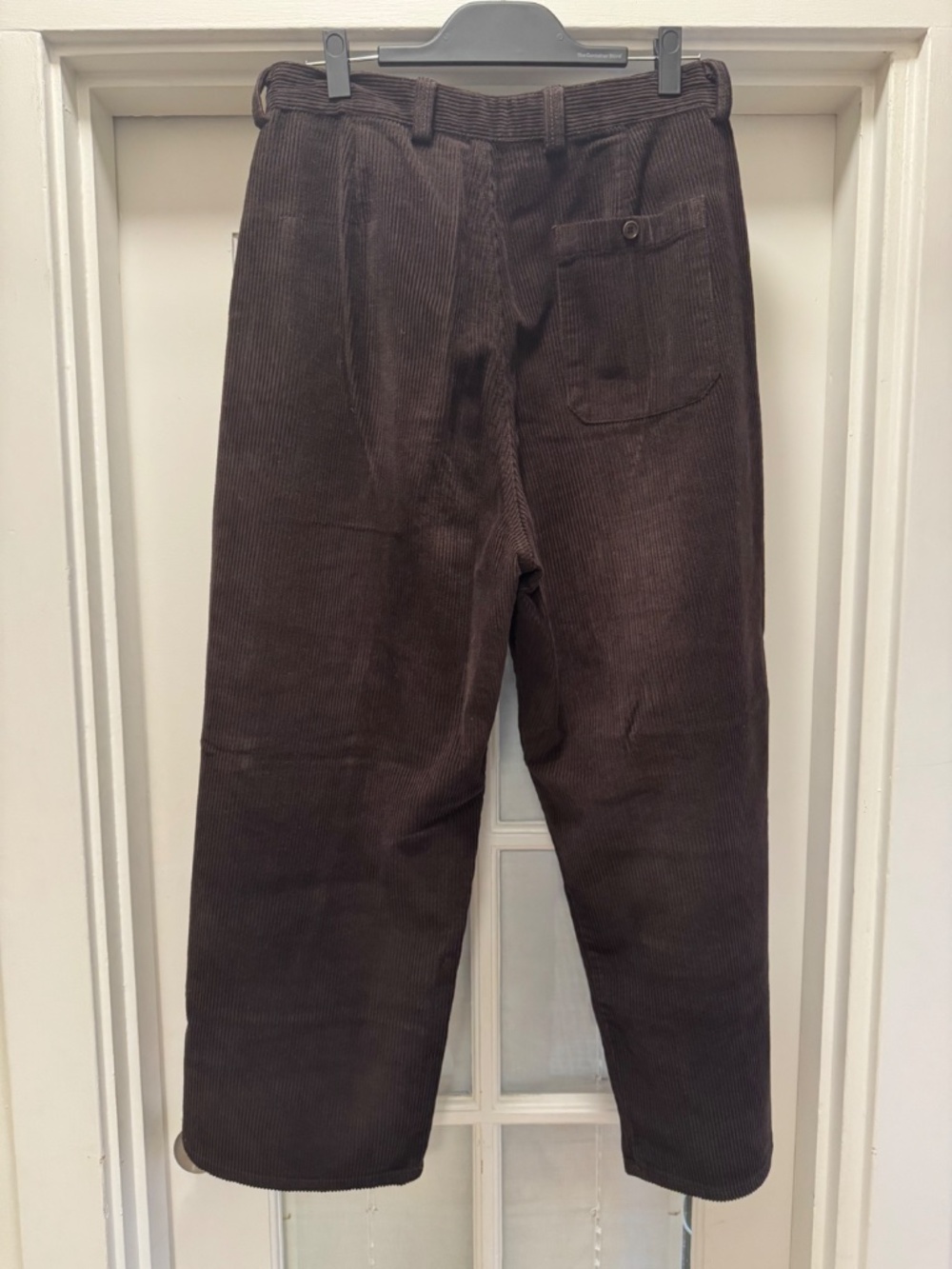 Ozma of California Wide-Leg Corduroy Trousers Dark Brown L (size 8-10) - Picture 4 of 5